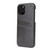 iPhone 12 mini Fierre Shann Retro Oil Wax Texture PU Leather Case with Card Slots - Grey