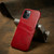 iPhone 12 mini Fierre Shann Retro Oil Wax Texture PU Leather Case with Card Slots - Red