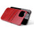 iPhone 12 mini Fierre Shann Retro Oil Wax Texture PU Leather Case with Card Slots - Red