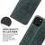 iPhone 12 mini Fierre Shann Retro Tree Bark Texture PU Magnetic Horizontal Flip Leather Case with Holder & Card Slots & Wallet - Green