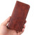 iPhone 12 mini Fierre Shann Retro Tree Bark Texture PU Magnetic Horizontal Flip Leather Case with Holder & Card Slots & Wallet - Red