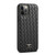 iPhone 12 Pro Max Fierre Shann Leather Texture Phone Back Cover Case - Woven Black