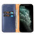 iPhone 12 Pro Max Fierre Shann PU Genuine Leather Texture Horizontal Flip Leather Case with Holder & Card Slots & Wallet - Blue iPhone 12 Pro Max Fierre Shann PU Genuine Leather Texture Horizontal Flip Leather Case with Holder & Card Slots & Wallet - Blue