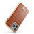 iPhone 13 Fierre Shann Crocodile Texture Electroplating PU Phone Case - Brown