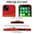 iPhone 13 Fierre Shann Oil Wax Texture Genuine Leather Back Cover Case with 360 Degree Rotation Holder & Card Slot - Red