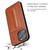 iPhone 13 mini Fierre Shann Full Coverage Protective Leather Case with Holder & Card Slot  - Brown