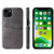 iPhone 13 mini Fierre Shann Retro Oil Wax Texture PU Leather Case with Card Slots  - Grey