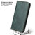 iPhone 13 mini Fierre Shann Retro Tree Bark Texture PU Magnetic Horizontal Flip Leather Case with Holder & Card Slots & Wallet  - Green