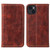 iPhone 13 mini Fierre Shann Retro Tree Bark Texture PU Magnetic Horizontal Flip Leather Case with Holder & Card Slots & Wallet  - Red