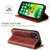 iPhone 13 mini Fierre Shann Retro Tree Bark Texture PU Magnetic Horizontal Flip Leather Case with Holder & Card Slots & Wallet  - Red