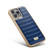 iPhone 13 Pro Fierre Shann Crocodile Texture Electroplating PU Phone Case  - Blue