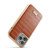 iPhone 13 Pro Fierre Shann Crocodile Texture Electroplating PU Phone Case  - Brown