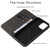 iPhone 13 Pro Fierre Shann Crocodile Texture Magnetic Horizontal Flip Genuine Leather Case with Holder & Card Slot  - Black