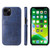 iPhone 13 Pro Fierre Shann Retro Oil Wax Texture PU Leather Case with Card Slots  - Blue