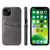 iPhone 13 Pro Fierre Shann Retro Oil Wax Texture PU Leather Case with Card Slots  - Grey