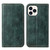 iPhone 13 Pro Fierre Shann Retro Tree Bark Texture PU Magnetic Horizontal Flip Leather Case with Holder & Card Slots & Wallet  - Green