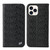 iPhone 13 Pro Max Fierre Shann Crocodile Texture Magnetic Horizontal Flip Genuine Leather Case with Holder & Card Slot  - Black