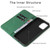iPhone 13 Pro Max Fierre Shann Crocodile Texture Magnetic Horizontal Flip Genuine Leather Case with Holder & Card Slot  - Green