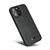 iPhone 13 Pro Max Fierre Shann Leather Texture Phone Back Cover Case  - Ox Tendon Black