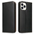 iPhone 13 Pro Max Fierre Shann PU Leather Texture Horizontal Flip Leather Case with Holder & Card Slots & Wallet  - Black