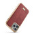 iPhone 14 Fierre Shann Snake Texture Electroplating PU Phone Case - Red