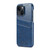 iPhone 14 Plus Fierre Shann Retro Oil Wax Texture PU Leather Case with Card Slots  - Blue iPhone 14 Plus Fierre Shann Retro Oil Wax Texture PU Leather Case with Card Slots  - Blue