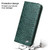 iPhone 14 Pro Fierre Shann Crocodile Texture Magnetic Genuine Leather Phone Case - Green