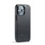 iPhone 14 Pro Fierre Shann Oil Wax Texture Vertical Flip PU Phone Case - Black