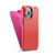 iPhone 14 Pro Fierre Shann Oil Wax Texture Vertical Flip PU Phone Case - Red