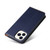 iPhone 14 Pro Fierre Shann PU Genuine Leather Texture Leather Phone Case - Blue