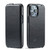 iPhone 14 Pro Max Fierre Shann Oil Wax Texture Vertical Flip PU Phone Case  - Black iPhone 14 Pro Max Fierre Shann Oil Wax Texture Vertical Flip PU Phone Case  - Black