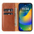 iPhone 14 Pro Max Fierre Shann PU Genuine Leather Texture Leather Phone Case  - Brown