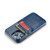 iPhone 14 Pro Max Fierre Shann Retro Oil Wax Texture PU Leather Case with Card Slots  - Blue
