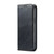 iPhone 14 Pro Max FIERRE SHANN Vintage Bark Texture Wallet Leather Phone Case - Black
