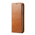 iPhone 14 Pro Max FIERRE SHANN Vintage Bark Texture Wallet Leather Phone Case - Khaki