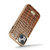 iPhone 15 Fierre Shann Crocodile Texture Electroplating PU Phone Case - Brown