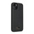 iPhone 15 Fierre Shann Leather Texture Phone Back Cover Case - Lychee Black