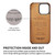 iPhone 15 Fierre Shann Oil Wax Texture Genuine Leather Back Cover Phone Case - Brown