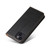 iPhone 15 Fierre Shann PU Genuine Leather Texture Phone Case - Black