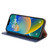 iPhone 15 Plus Fierre Shann PU Genuine Leather Texture Phone Case - Blue