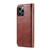 iPhone 15 Plus Fierre Shann Vintage Bark Texture Wallet Leather Phone Case - Brown