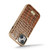 iPhone 15 Pro Fierre Shann Crocodile Texture Electroplating PU Phone Case - Brown