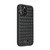 iPhone 15 Pro Fierre Shann Leather Texture Phone Back Cover Case - Woven Black