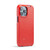 iPhone 15 Pro Fierre Shann Oil Wax Texture Vertical Flip PU Phone Case - Red