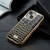 iPhone 15 Pro Max Fierre Shann Crocodile Texture Electroplating PU Phone Case - Black