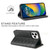 iPhone 15 Pro Max Fierre Shann Crocodile Texture Magnetic Genuine Leather Phone Case - Black