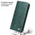 iPhone 15 Pro Max Fierre Shann Crocodile Texture Magnetic Genuine Leather Phone Case - Green