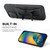 iPhone 15 Pro Max Fierre Shann Holder Back Cover PU Phone Case - Black