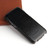 iPhone 15 Pro Max Fierre Shann Oil Wax Texture Vertical Flip PU Phone Case - Black