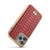 iPhone 15 Pro Max Fierre Shann Python Texture Electroplating PU Phone Case - Red iPhone 15 Pro Max Fierre Shann Python Texture Electroplating PU Phone Case - Red